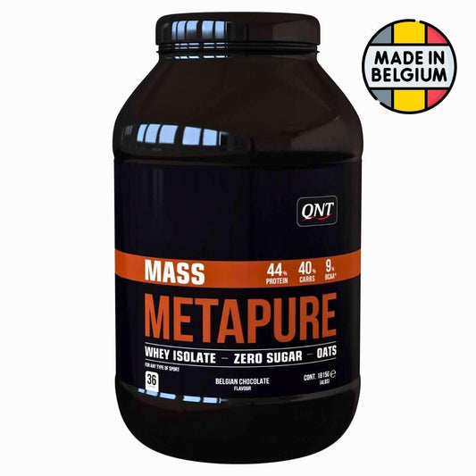 QNT Metapure Mass (Oats + Isolate) 4lbs 36 scoops Chocolate x08/25 (per 50g scoop: 21.9g protein, 20g carbs, 2.6g fat, 0.2g sugar) 5404017400078 - The Supplement Warehouse Pte Ltd