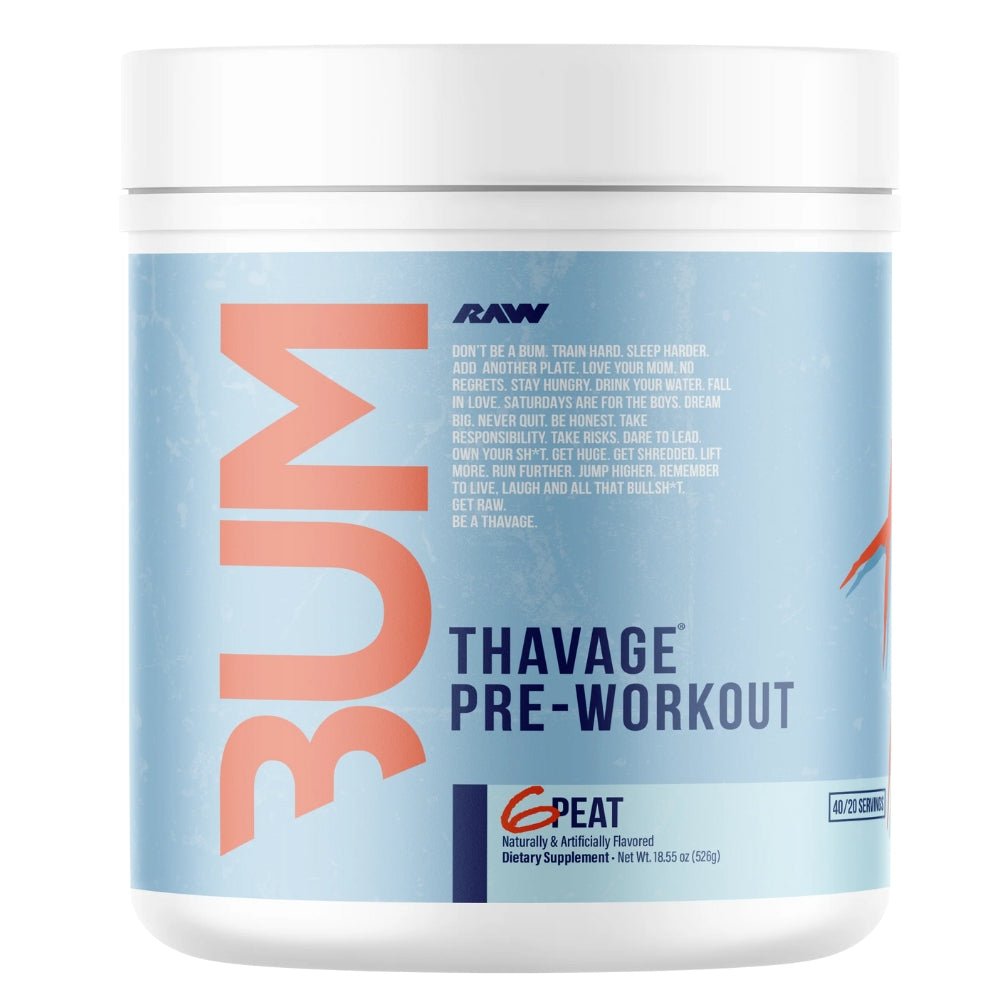 RAW CBUM Thavage Pre - Workout 40srv 520g 850063790031 - The Supplement Warehouse Pte Ltd