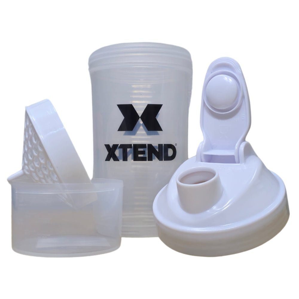 Scivation Xtend SmartShake White 600 ml for liquid 200 ml for storage 842595121193 - The Supplement Warehouse Pte Ltd