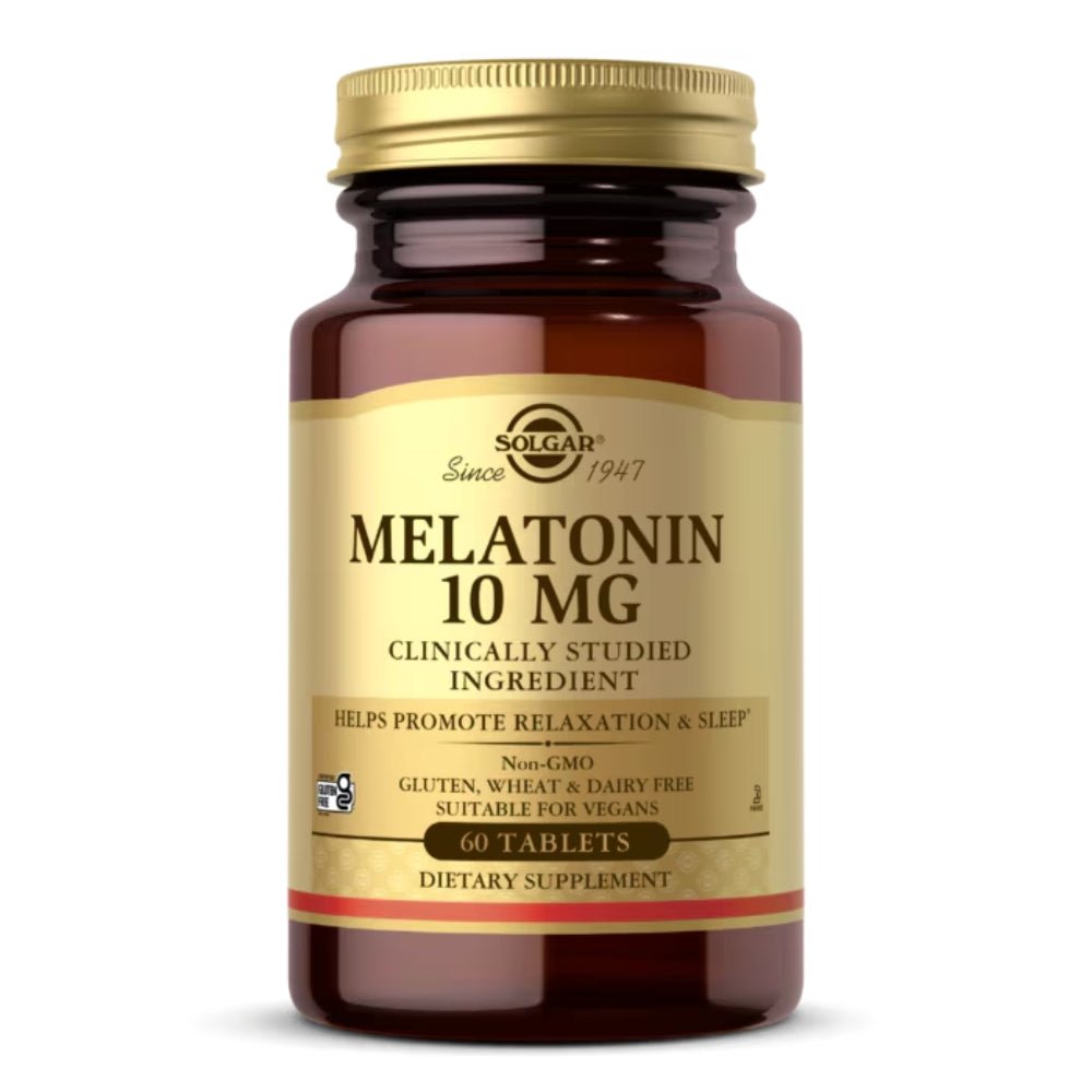 Solgar Melatonin 10 mg 60 tabs 033984019560 - The Supplement Warehouse Pte Ltd