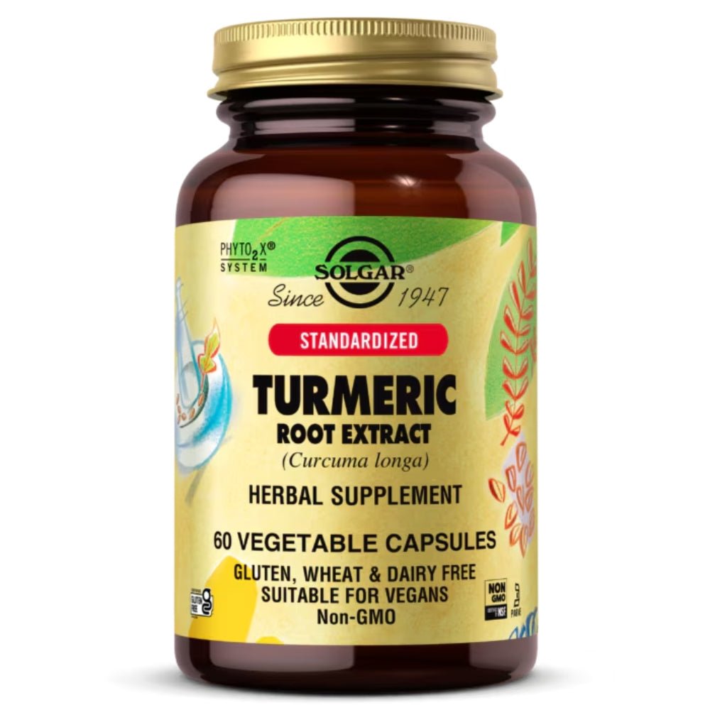 Solgar Turmeric Root Extract 60 veg caps 033984041615 - The Supplement Warehouse Pte Ltd