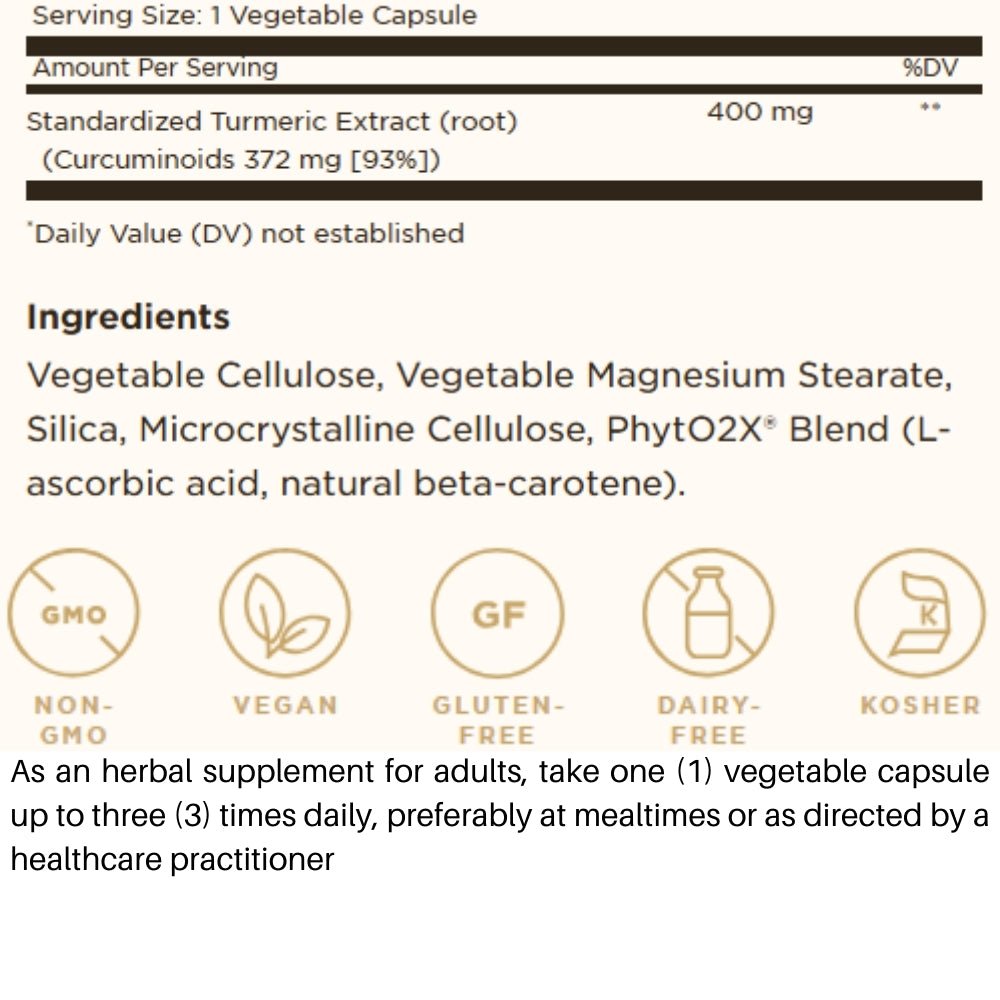 Solgar Turmeric Root Extract 60 veg caps 033984041615 - The Supplement Warehouse Pte Ltd