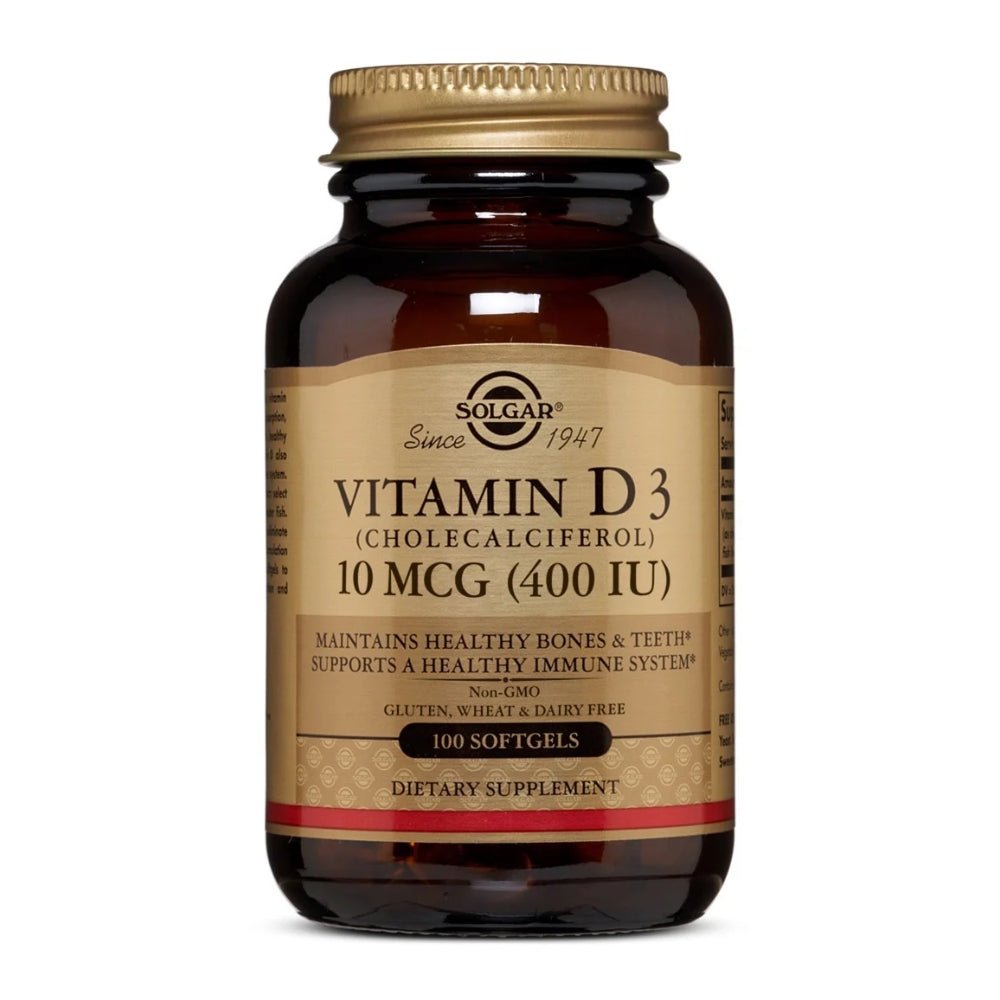 Solgar Vitamin D3 (Cholecalciferol) 033984033207 - The Supplement Warehouse Pte Ltd