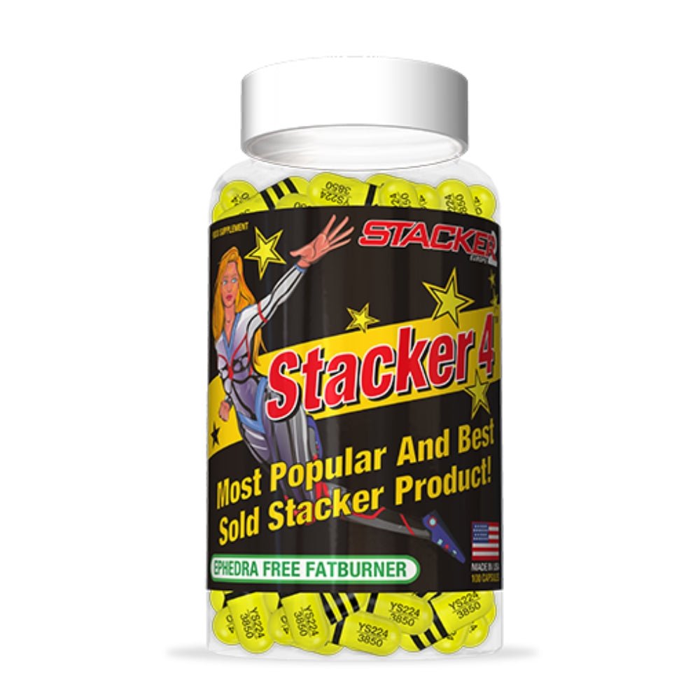 Stacker 4 Fat Burner 100 caps (per cap: 300mg caffeine, green tea extr ...