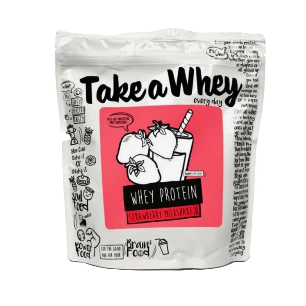 Take - a - Whey Whey Protein 900g 32 scoops (Made in UK. per scoop: 19g protein 4.1g carb 2g fat 113 cal) 053873866549 - The Supplement Warehouse Pte Ltd