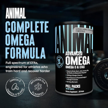 Universal Nutrition Animal Omega (HALAL) 30 packs (Free Animal Icon Tee XL only) 039442030580 - The Supplement Warehouse Pte Ltd