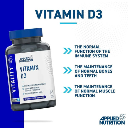 Vitamin D3 3000IU 90 veg caps 5056555205365 - The Supplement Warehouse Pte Ltd