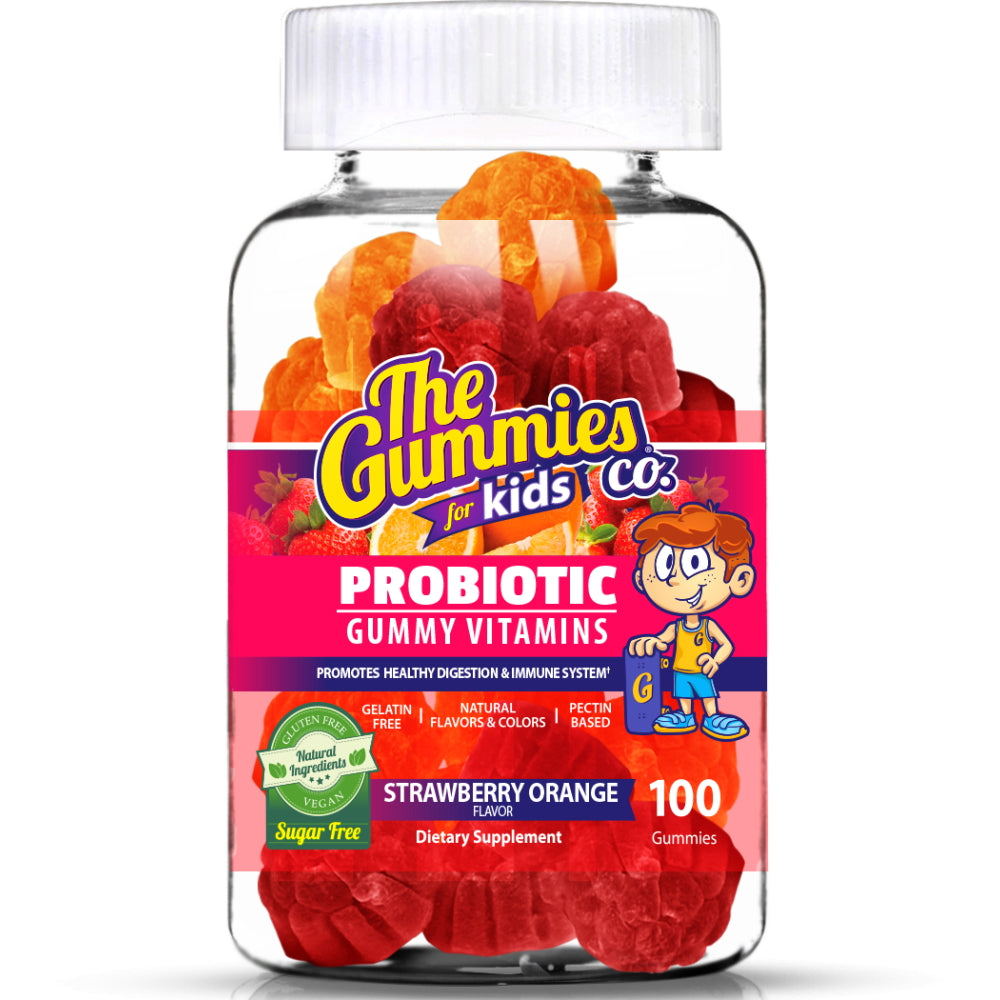 The Gummies Co Kids Probiotic 100 Gummies Strawberry & Orange