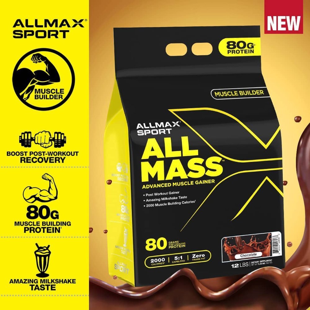 AllMax AllMass Muscle Weight Gainer 12 lbs 665553228983- The Supplement Warehouse Pte Ltd