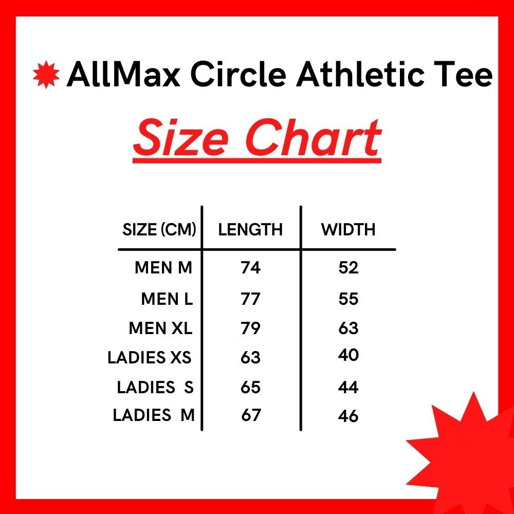 AllMax Circle Athletic Tee SP-118- The Supplement Warehouse Pte Ltd