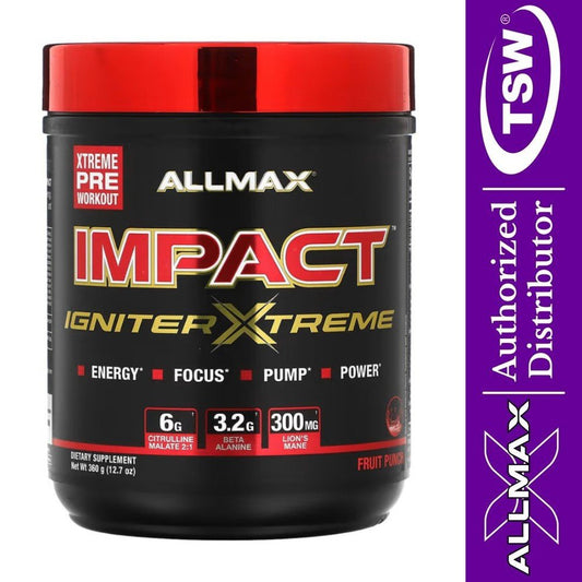 AllMax IMPACT Igniter XTREME Pre-Workout 40 srv 665553229324- The Supplement Warehouse Pte Ltd