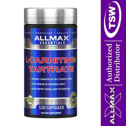 AllMax L-Carnitine + Tartrate 120 capsules 665553202419- The Supplement Warehouse Pte Ltd