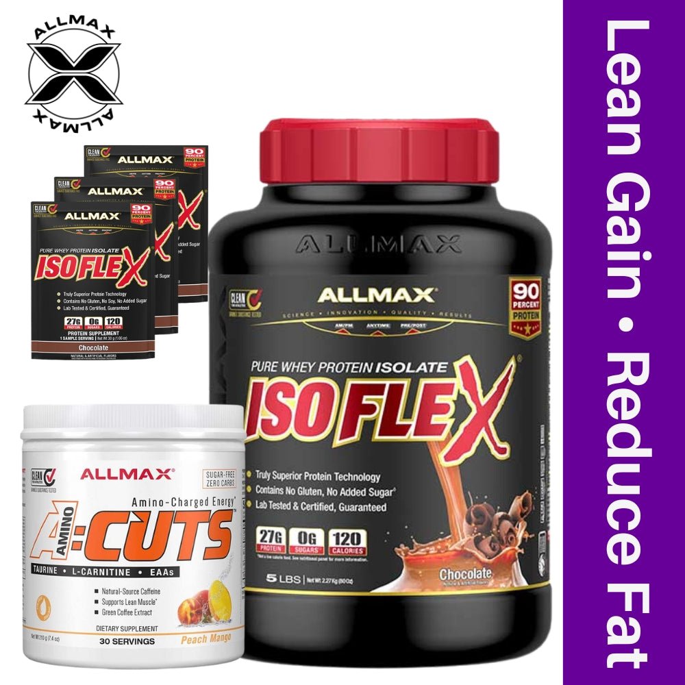 AllMax Lean Muscle Gain Bundle (incl 3 x Free Isoflex Packs) - The Supplement Warehouse Pte Ltd