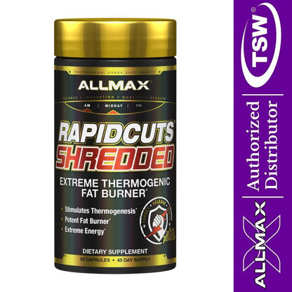AllMax Rapid Cuts Shredded Fat Burner 90 Capsules 665553201757- The Supplement Warehouse Pte Ltd