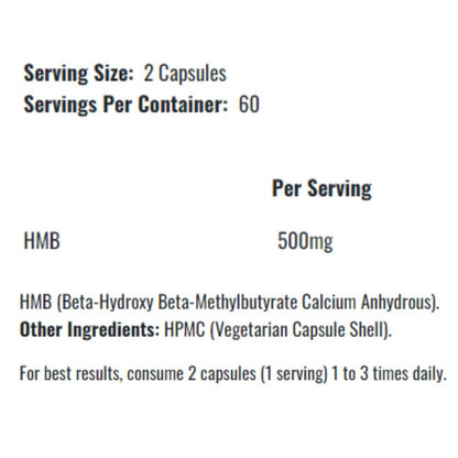 Applied HMB (HALAL) 120 veg cap 634158794377- The Supplement Warehouse Pte Ltd