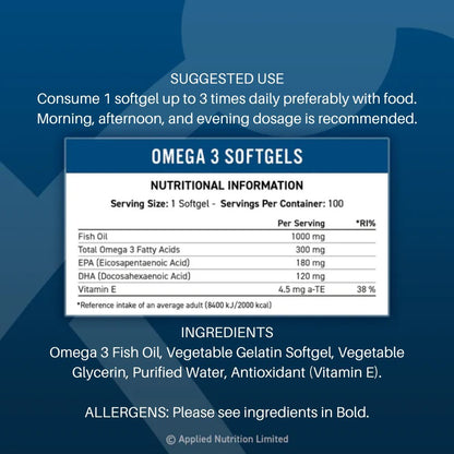 Applied Omega-3 (HALAL) 100 veg softgels 634158499289- The Supplement Warehouse Pte Ltd