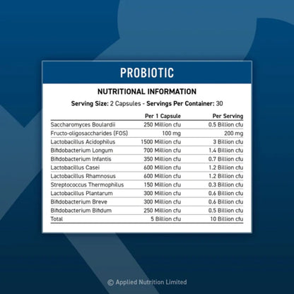 Applied Probiotic - Advanced Multi-Strain Formula 60 caps (HALAL) 5056555200100- The Supplement Warehouse Pte Ltd