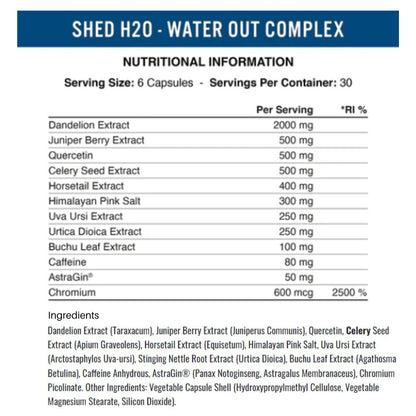 Applied Shed H2O (HALAL) 180 veg cap 634158794315- The Supplement Warehouse Pte Ltd