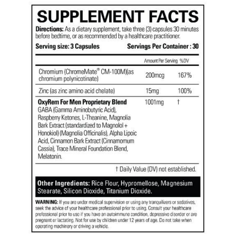EHP Labs OxyRem For Men Deep Sleep Fat Burner 90 capsules 858221007403- The Supplement Warehouse Pte Ltd