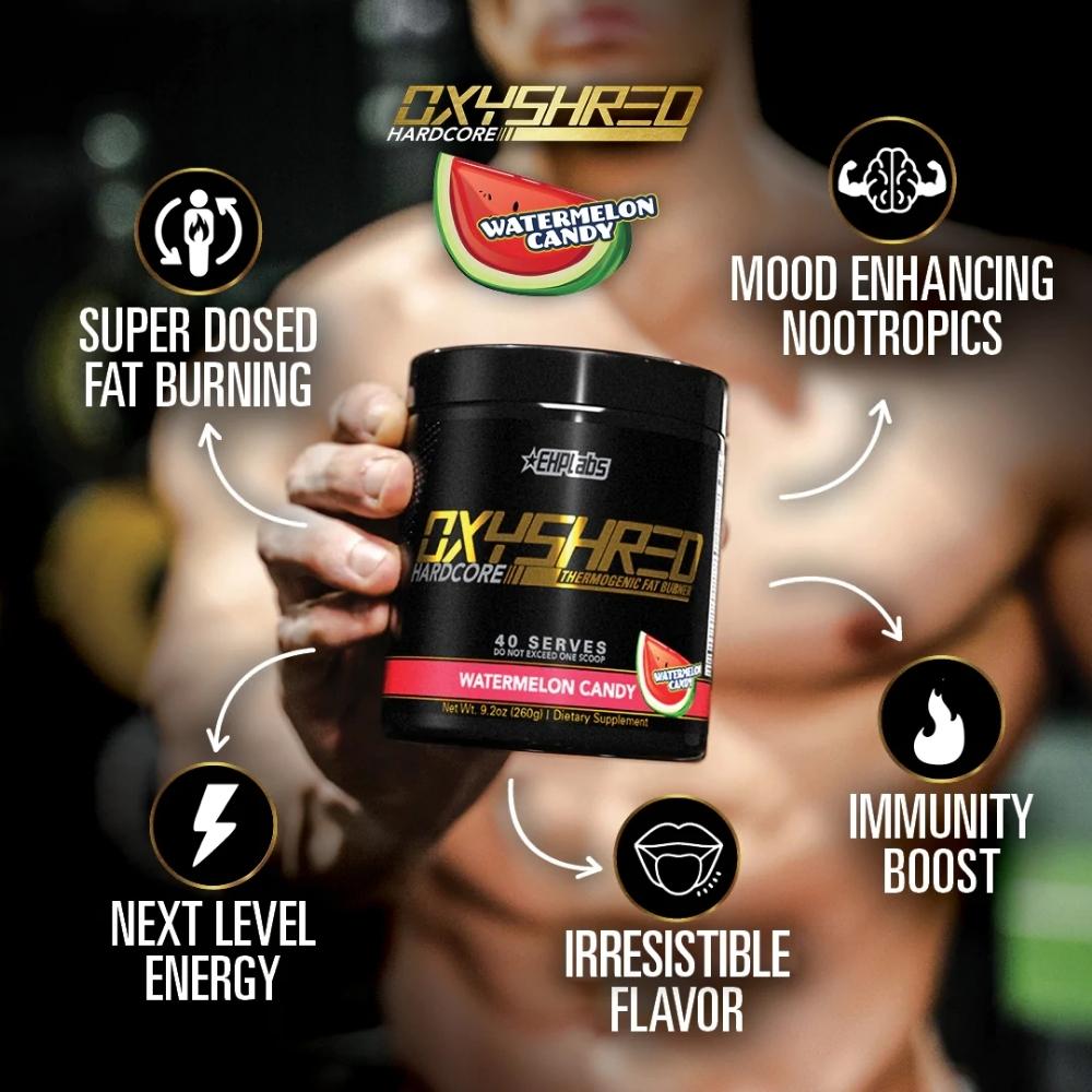 EHP Labs OxyShred Hardcore 40 servings 858221007885- The Supplement Warehouse Pte Ltd