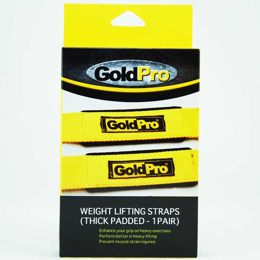 GoldPro Lifting Straps Padded 100% Cotton SP-67- The Supplement Warehouse Pte Ltd