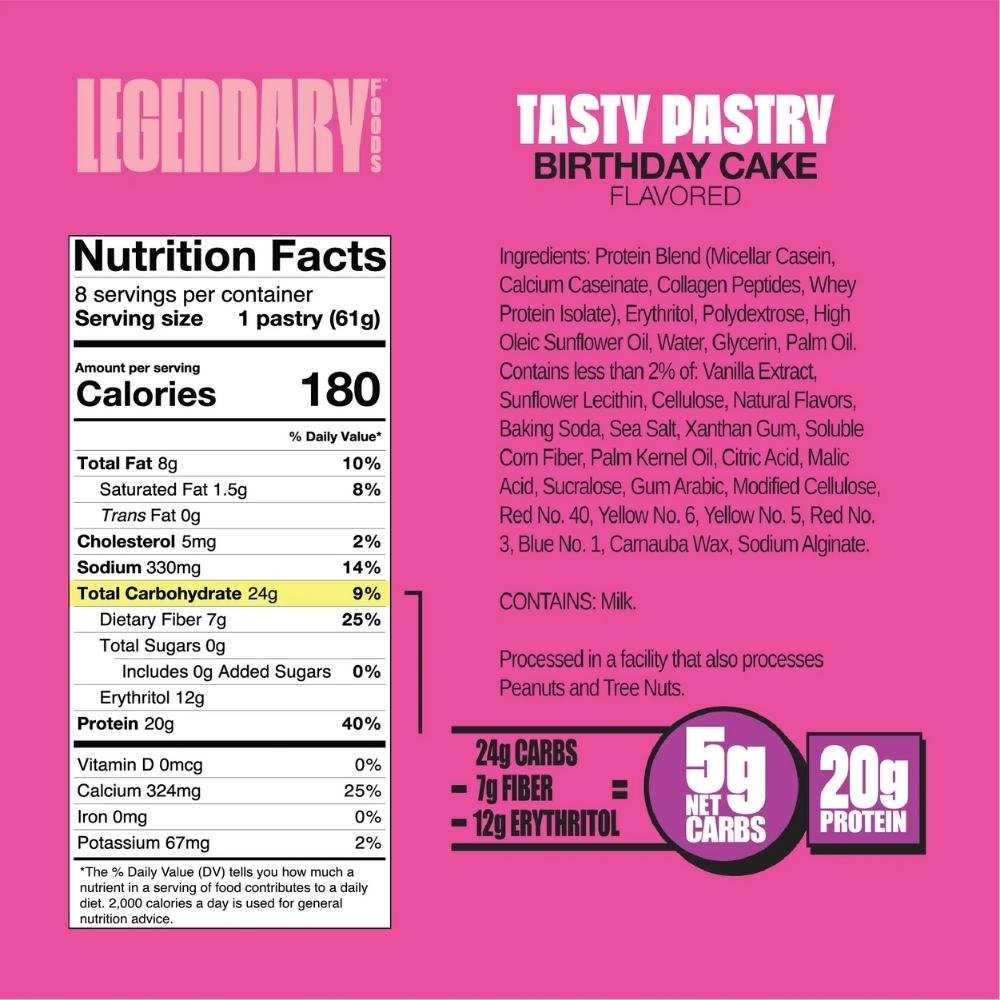 Legendary Foods Protein Pastry 60g Single Piece 810035970229- The Supplement Warehouse Pte Ltd