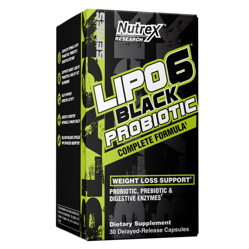Nutrex Lipo6 Black Probiotic 30 Veg Capsules