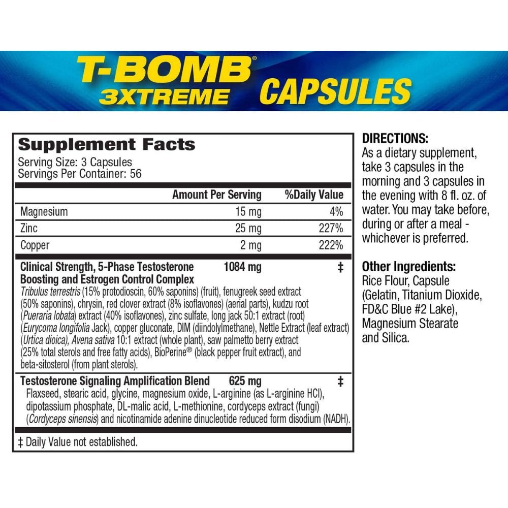 MHP Clinical Strength T-Bomb 3Xtreme 168 tablets 666222093741- The Supplement Warehouse Pte Ltd