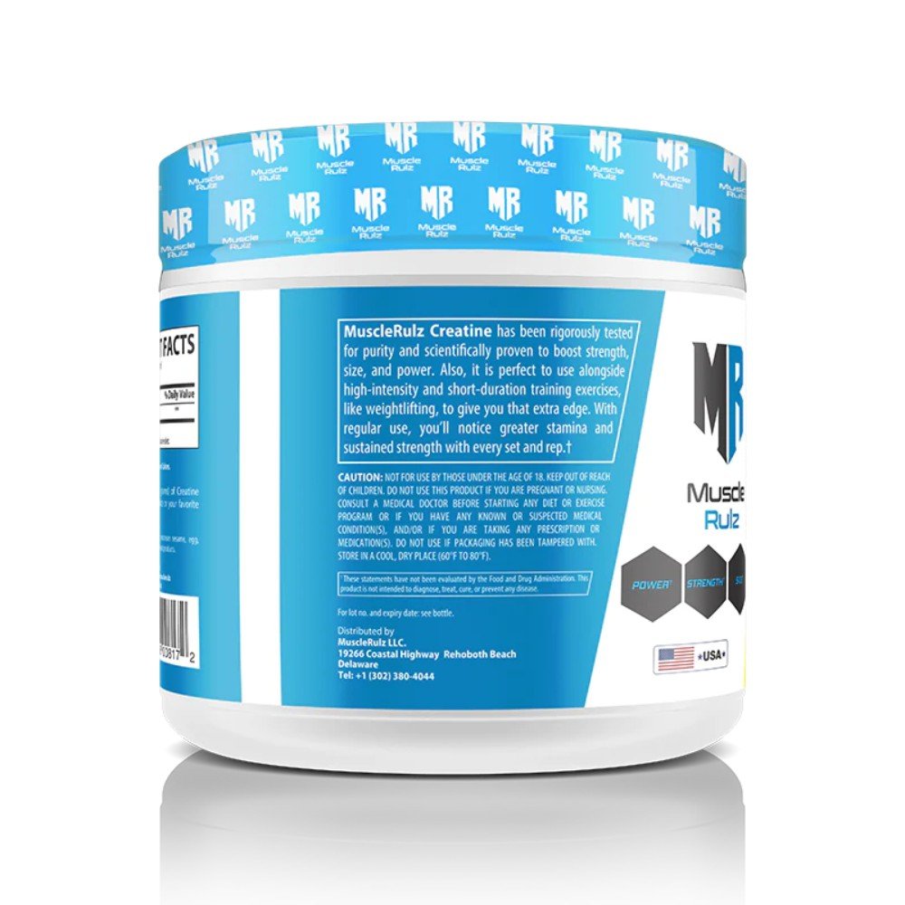 Muscle Rulz Creatine 300g 60srv 854636008172- The Supplement Warehouse Pte Ltd