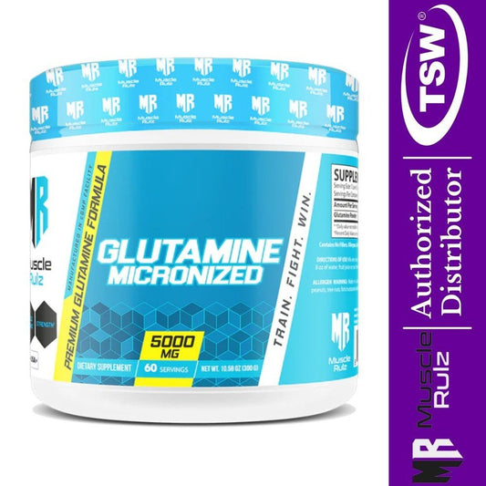 Muscle Rulz Micronized Glutamine 300g 854636008189- The Supplement Warehouse Pte Ltd