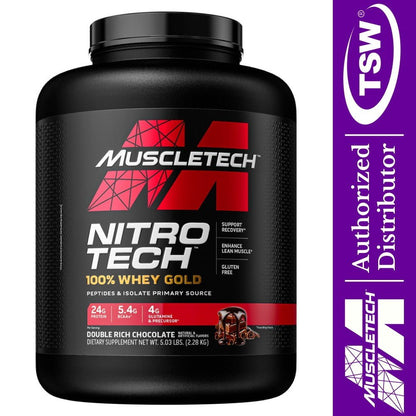 MuscleTech Nitro Tech Whey Gold 5 lbs 631656710489- The Supplement Warehouse Pte Ltd