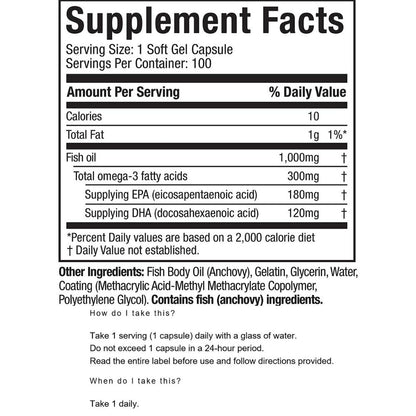 MuscleTech Omega Fish Oil 100 softgel 631656604481- The Supplement Warehouse Pte Ltd