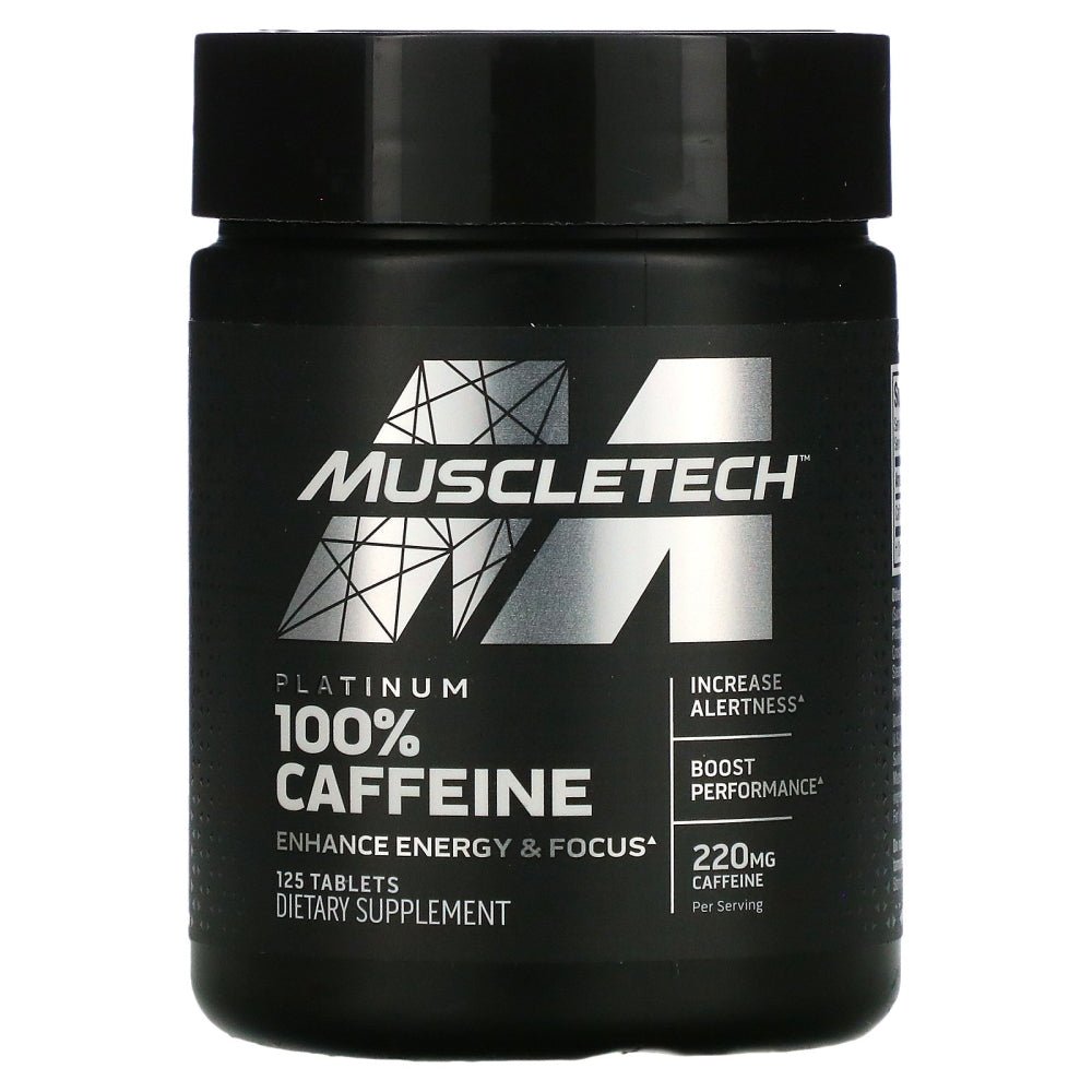 MuscleTech Platinum 100% Caffeine 125 tablets 631656609394- The Supplement Warehouse Pte Ltd