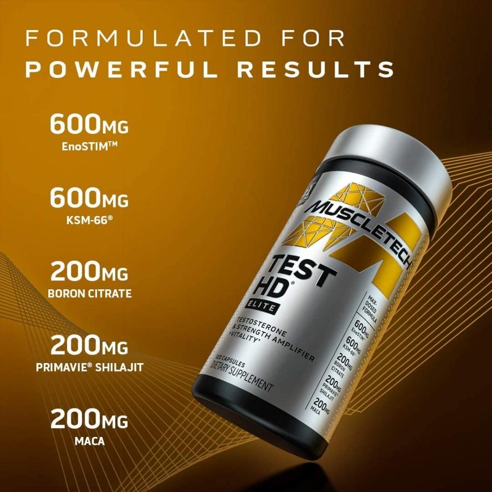 MuscleTech Test HD Elite 120 capsules 631656610130- The Supplement Warehouse Pte Ltd