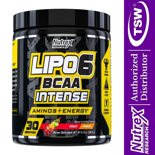 Nutrex Lipo6 BCAA 6000 Intense 30 servings 850026029307- The Supplement Warehouse Pte Ltd