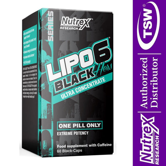 Nutrex Lipo6 Black Hers (0073) 60 veg cap 853237000073- The Supplement Warehouse Pte Ltd