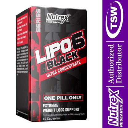 Nutrex Lipo6 Black Ultra Concentrate (7382) 60 veg caps 859400007382- The Supplement Warehouse Pte Ltd