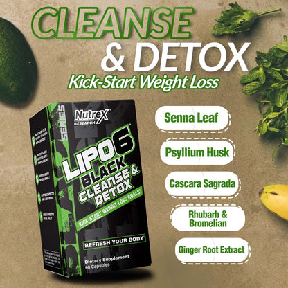 Nutrex Lipo6 Cleanse & Detox (9130) 60 veg caps 850026029130- The Supplement Warehouse Pte Ltd