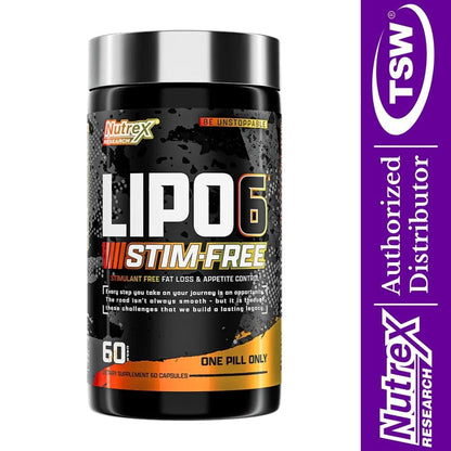 Nutrex Lipo6 Stim Free 60 veg cap x12/26 850046504754- The Supplement Warehouse Pte Ltd