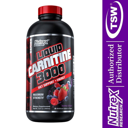 Nutrex Liquid Carnitine 3000 16 servings 480ml 857268005410- The Supplement Warehouse Pte Ltd