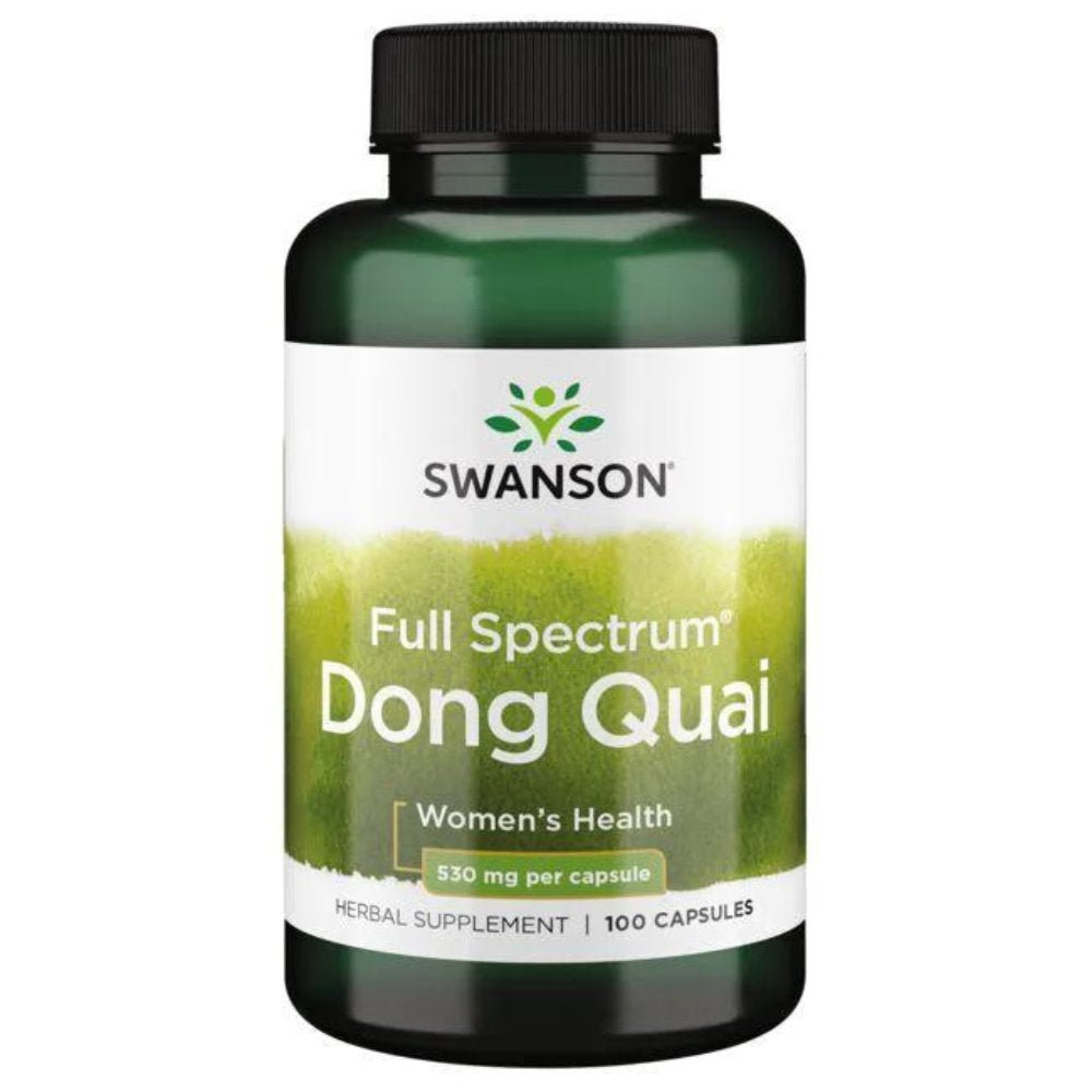 Swanson Dong Quai 530 mg 100 Caps 087614015330- The Supplement Warehouse Pte Ltd