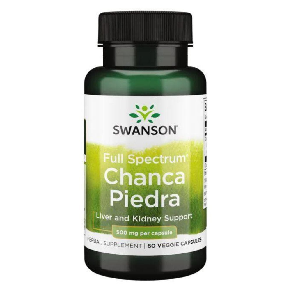 Swanson Full Spectrum Chanca Piedra (Phyllanthus Niruri) 500 mg 60 Veggie Caps 087614112299- The Supplement Warehouse Pte Ltd