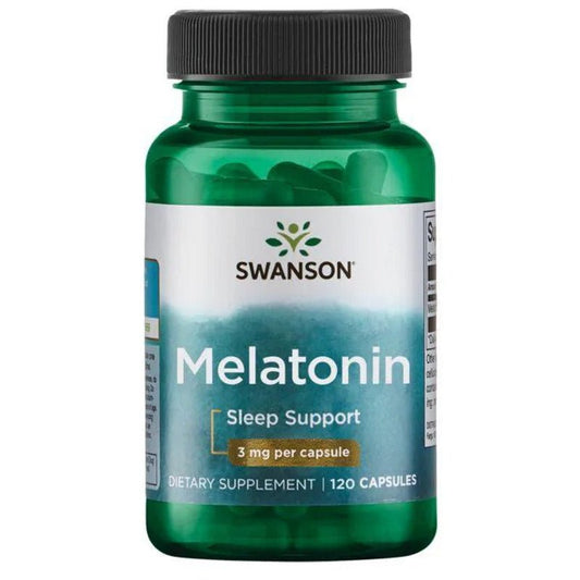 Swanson Melatonin 3 mg 120 Caps 087614015026- The Supplement Warehouse Pte Ltd