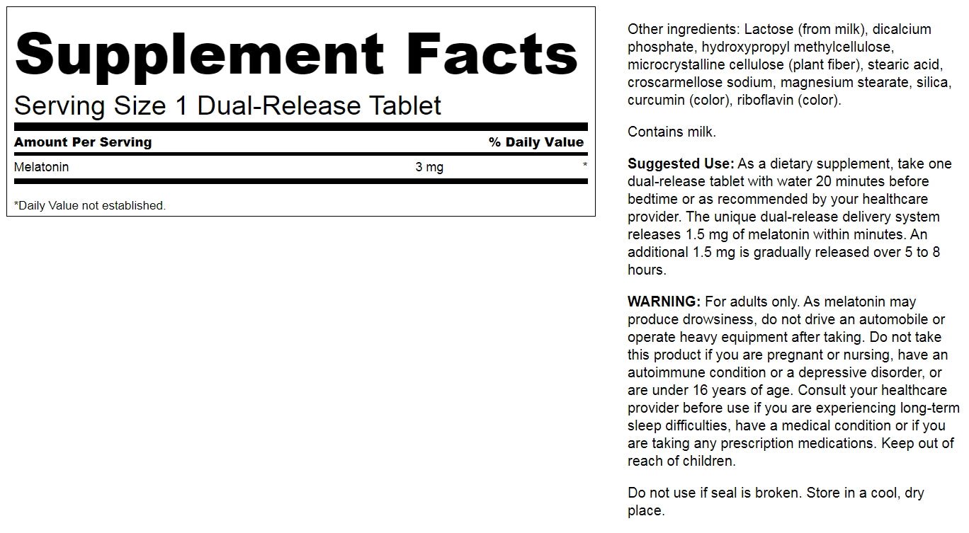 Swanson Melatonin - Dual-Release Formula 60 tablets 087614021140- The Supplement Warehouse Pte Ltd