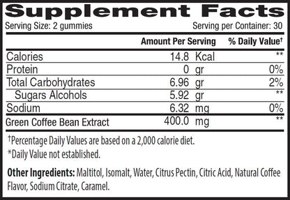 The Gummies Co Green Coffee Sugar Free 60 Gummies 639738166353- The Supplement Warehouse Pte Ltd