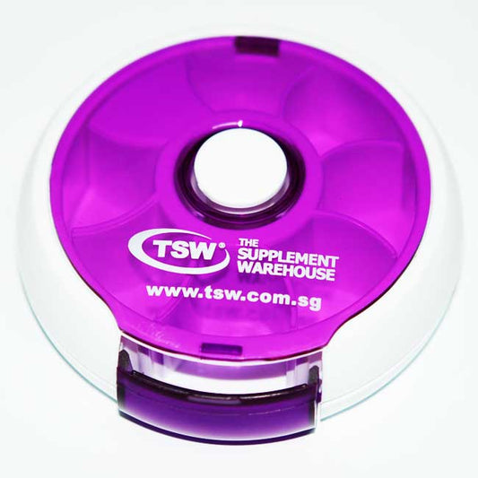 TSW Pill Box Circle Dispenser SP-62- The Supplement Warehouse Pte Ltd