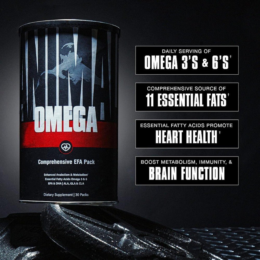 Universal Nutrition Animal Omega (HALAL) 30 packs 039442030580- The Supplement Warehouse Pte Ltd